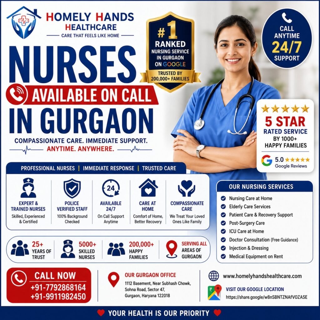 Nurses Available on Call in Gurgaon