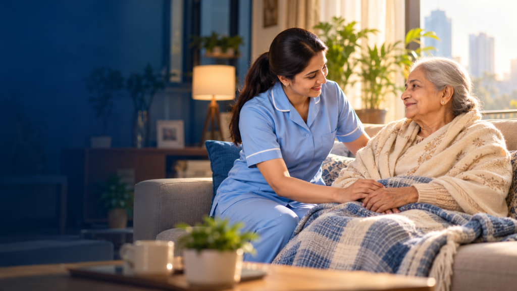 Winter Elder Care at Home in Gurgaon (2026): 12 Essential Safety Tips, Warning Signs & Home Nursing Guide